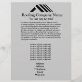 Bedrijfsbrochure voor dakbedekking flyer (Achterkant)