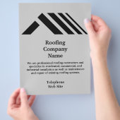 Bedrijfsbrochure voor dakbedekking flyer (Hand)