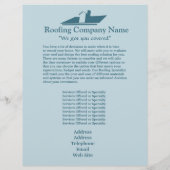 Bedrijfsbrochure voor dakbedekking flyer (Achterkant)