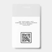 Bedrijfsbureau Aangepaste Werknemer  Badge (Achterkant)