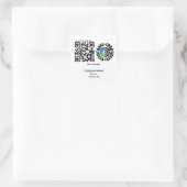 Bedrijfscadeau QRcode met personalisatie BG Vierkante Sticker (Tas)