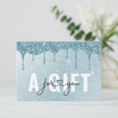 BEDRIJFSCERTIFICAAT | Blauwe glitterval (Staand voorkant)