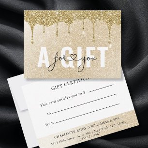 BEDRIJFSCERTIFICAAT Gold Glitter Drop