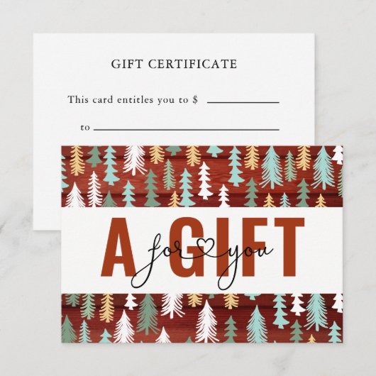 BEDRIJFSCERTIFICAAT | Kerstmis | Winterboom (Voorkant / Achterkant)