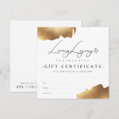 BEDRIJFSCERTIFICAAT | Minimalistisch goudpenseel (Voorkant / Achterkant)