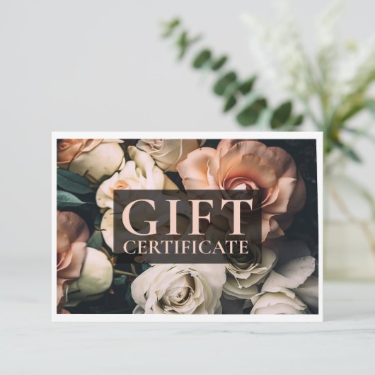 BEDRIJFSCERTIFICAAT | Modern | Floral | (Staand voorkant)