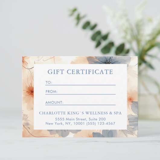 BEDRIJFSCERTIFICAAT | Modern | Floral | (Staand voorkant)