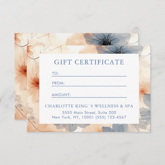 BEDRIJFSCERTIFICAAT | Modern | Floral | (Voorkant / Achterkant)