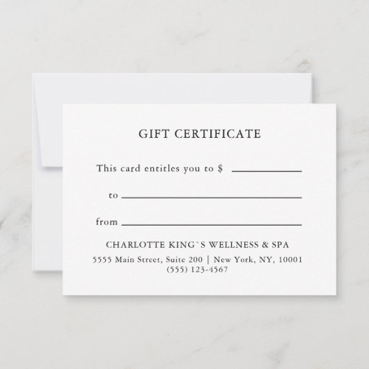 BEDRIJFSCERTIFICAAT | Modern | Floral | (Achterkant)