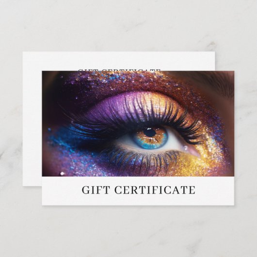 BEDRIJFSCERTIFICAAT | Modern | Foto Glitter (Voorkant / Achterkant)