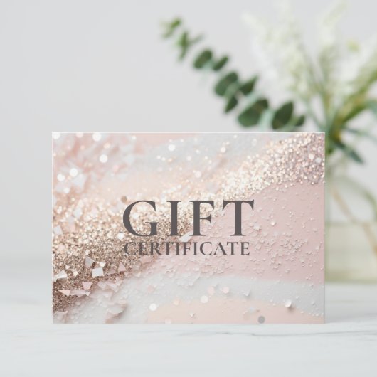 BEDRIJFSCERTIFICAAT | Modern | Glitter | (Staand voorkant)