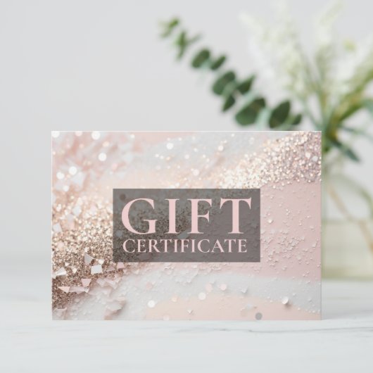 BEDRIJFSCERTIFICAAT | Modern | Glitter | (Staand voorkant)