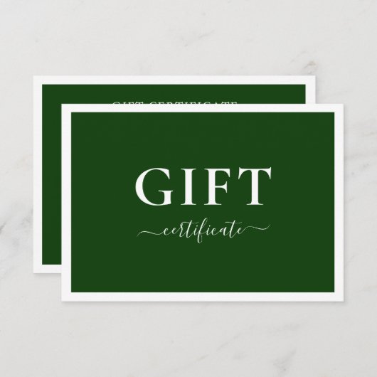 BEDRIJFSCERTIFICAAT | Moderne minima (Voorkant / Achterkant)