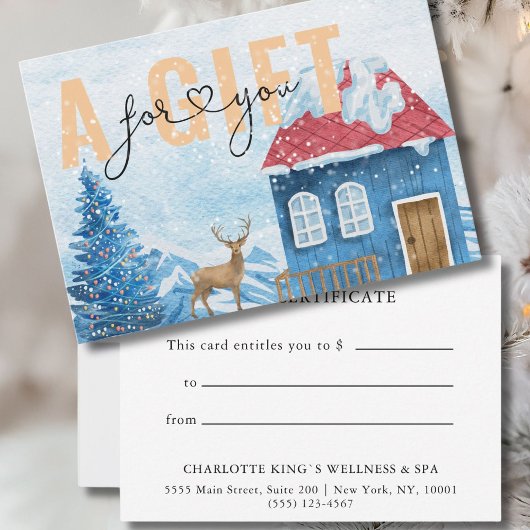 BEDRIJFSCERTIFICAAT | Sneeuwpatroon met kerstmis