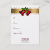 Bedrijfsclassificatiecertificaten voor feestdagen kortingskaartje (Achterkant)