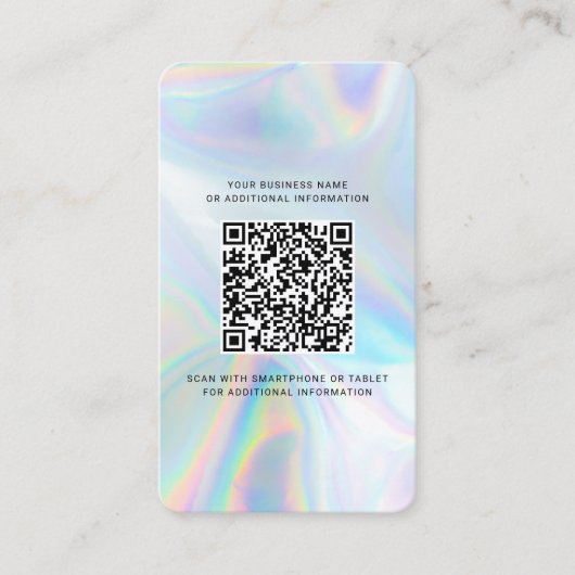 Bedrijfscode voor holografische QR-code Visitekaartje (Voorkant)