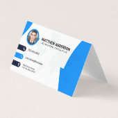 Bedrijfscontactpersoon | WERELDKAART | QR-code | B Visitekaartje (Voorkant)