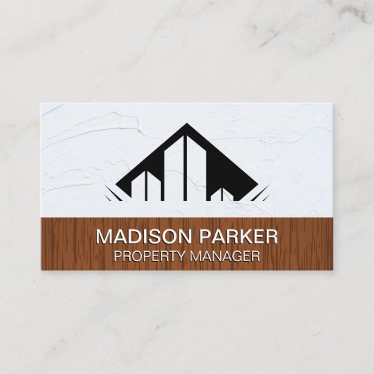 Bedrijfscredtops | Hout-kegelwand Visitekaartje (Voorkant)