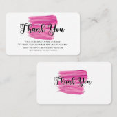 bedrijfsdank voor uw zelfgemaakte make-up cosmetic visitekaartje (Voorkant / Achterkant)