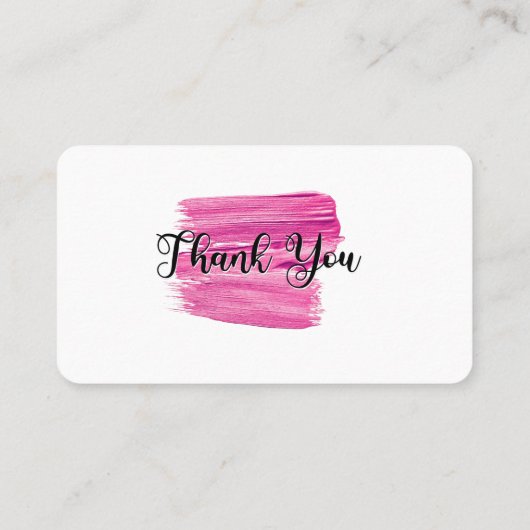 bedrijfsdank voor uw zelfgemaakte make-up cosmetic visitekaartje (Achterkant)