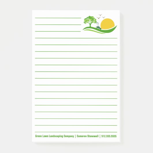 Bedrijfsdiensten voor landschapsarchitectuur Gras Post-it® Notes (Voorkant)