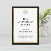 BEDRIJFSDINER logo modern zwart goud Kaart (Staand voorkant)