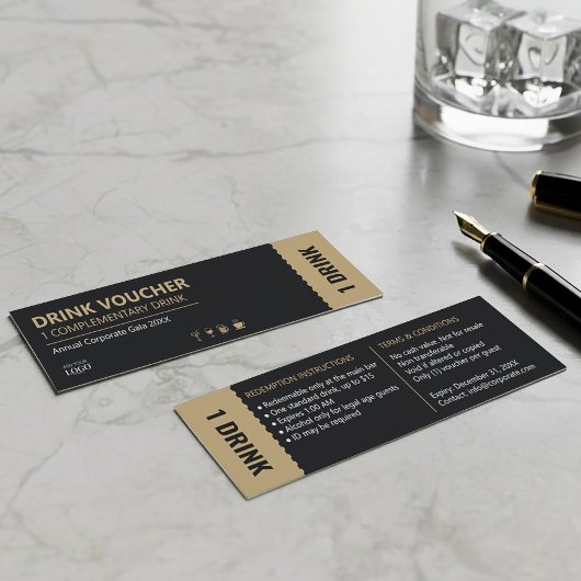 Bedrijfsdrinkticket | Gratis voucher Mini Visitekaartje