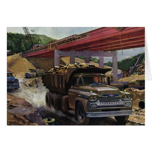  bedrijfsdummyvrachtwagen op een bouwplaats (Voorkant Horizontaal)