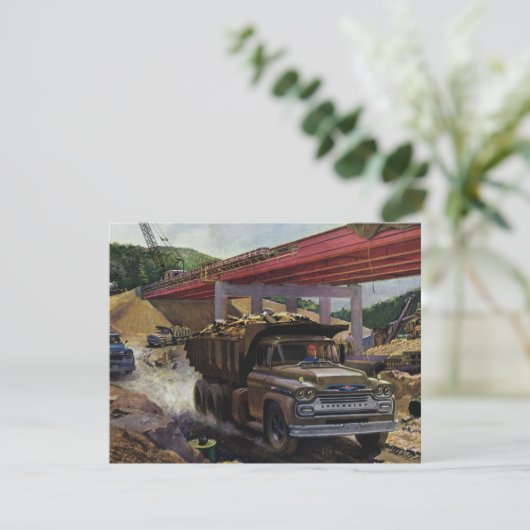  bedrijfsdummyvrachtwagen op een bouwplaats (Staand voorkant)