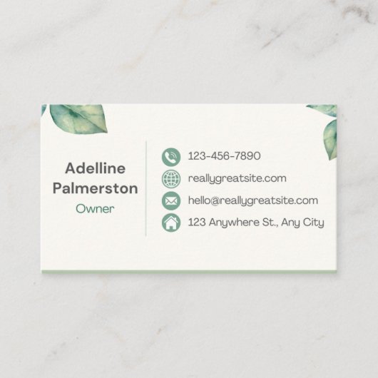 Bedrijfseigenaar/CEO van de Kaart Visitekaartje (Voorkant)