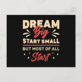 Bedrijfseigenaar Droom Grote Start Kleine CEO Mana Briefkaart (Voorkant)