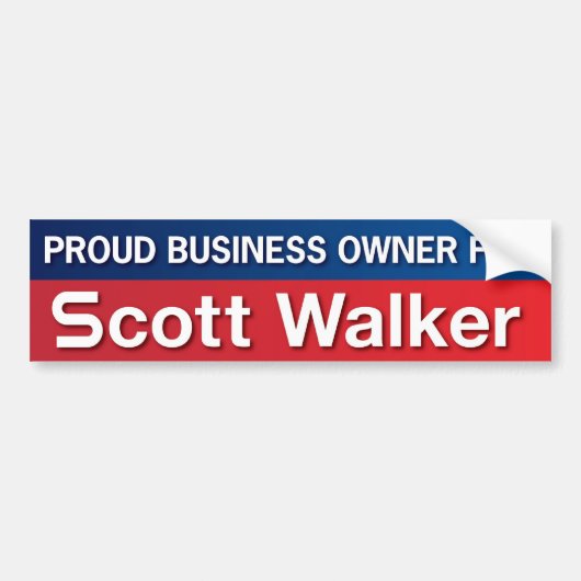 Bedrijfseigenaar van Scott Walker Bumpersticker (Voorkant)