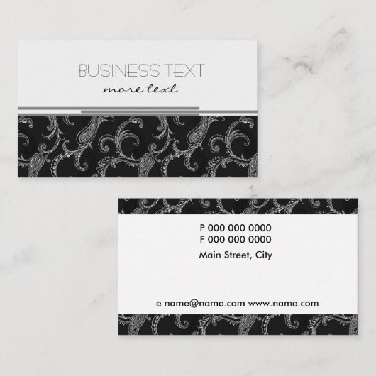 bedrijfselegant visitekaartje (Voorkant / Achterkant)