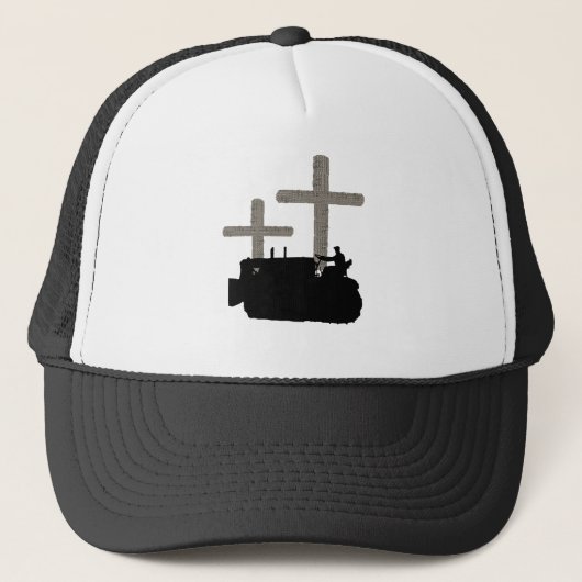 BEDRIJFSENGINEER BULLDOZER  CROSS JESUS TRUCKER PET (Voorkant)