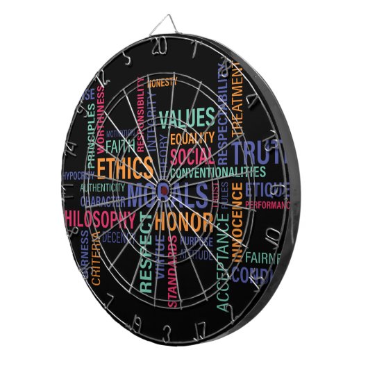 "Bedrijfsethiek" Dartbord (Voorkant Rechts)