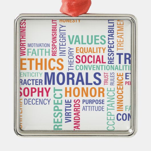"Bedrijfsethiek" Metalen Ornament (Voorkant)