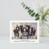 Bedrijfsevenement Bedrijf Logo & Foto Sla de datum Aankondigingskaart (Staand voorkant)