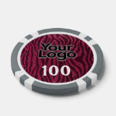 Bedrijfsevenement Business Logo Glitter Animal Pri Poker Chips (Enkel)