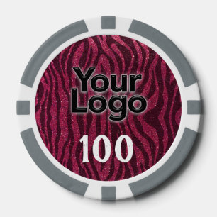 Bedrijfsevenement Business Logo Glitter Animal Pri Poker Chips