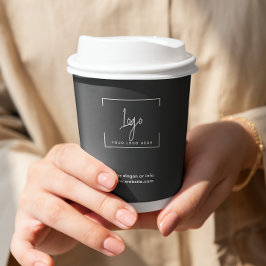 Bedrijfsevenement Eenvoudig Bedrijf Logo | Papieren Bekers