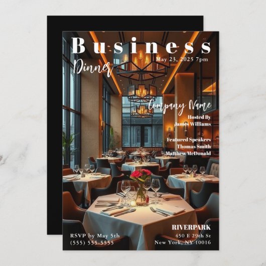 Bedrijfsevenement Kaart (Voorkant / Achterkant)