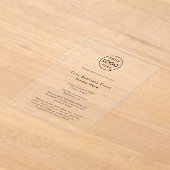 bedrijfsevenement | Minimalistisch professioneel b Acryl Uitnodigingen (Laagn)