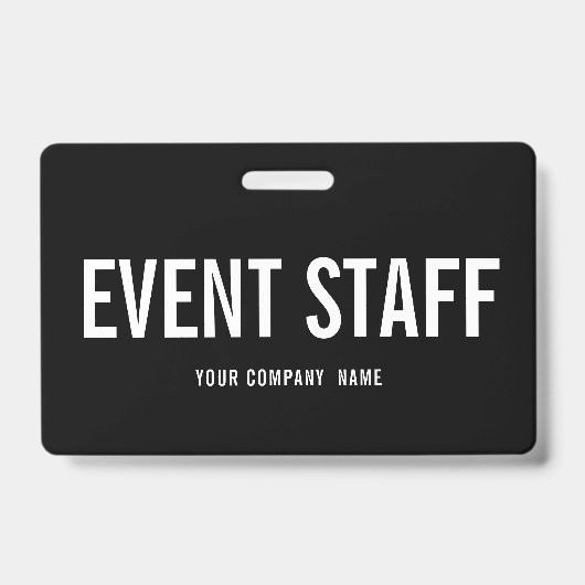 Bedrijfsevenement Personeel Backstage Pass ID-badg Badge (Voorzijde)
