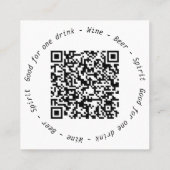 Bedrijfsevenement QR Code Mojito Drink Voucher Vierkante Visitekaartje (Achterkant)