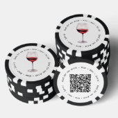 Bedrijfsevenement QR Code Rode Wijn Drink Voucher Poker Chips (Opstapeling)