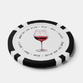 Bedrijfsevenement QR Code Rode Wijn Drink Voucher Poker Chips (Enkel)