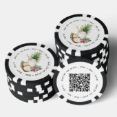 Bedrijfsevenement QR Code Tropical Drink Voucher Poker Chips (Opstapeling)