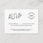Bedrijfsevenement RSVP website QR CODE Informatiekaartje (Voorkant)