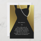 bedrijfsfeest | Zwart en goud Tuxedo Kaart (Achterkant)