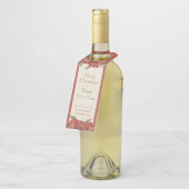 bedrijfsfeestdag - Red Floral Flessenhanger (Schuin)